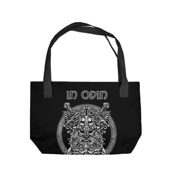 Пляжная сумка с изображением Odin цвета 