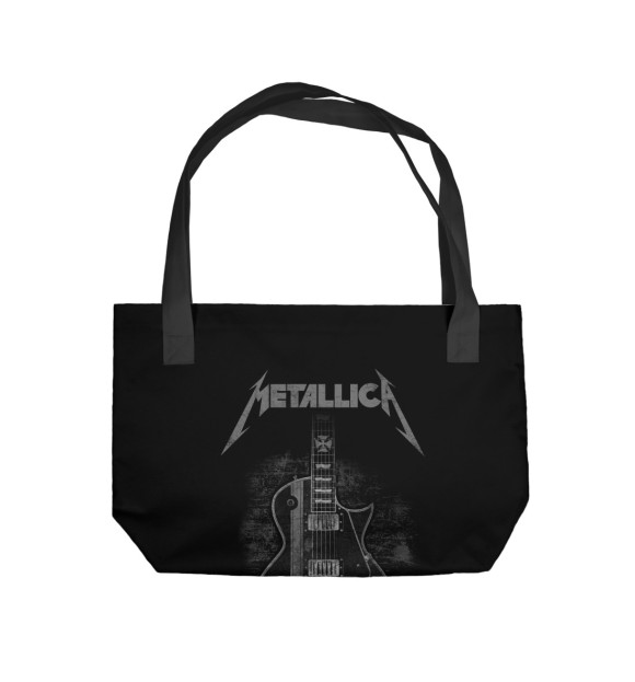 Пляжная сумка с изображением Metallica цвета 