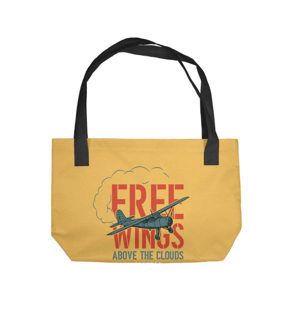 Пляжная сумка с изображением Free Wings цвета 