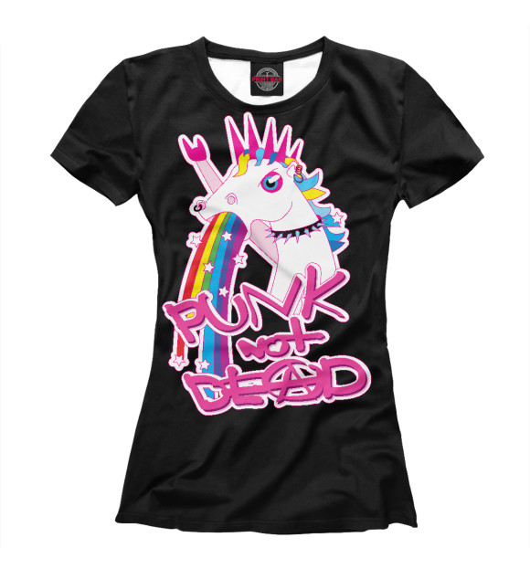 Женская футболка с изображением Punk-n-pony цвета Белый