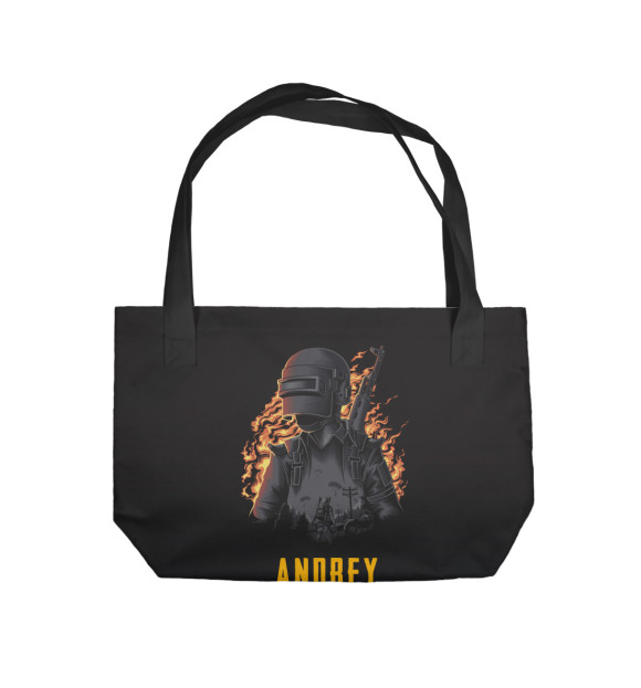 Пляжная сумка с изображением PUBG - Andrey цвета 