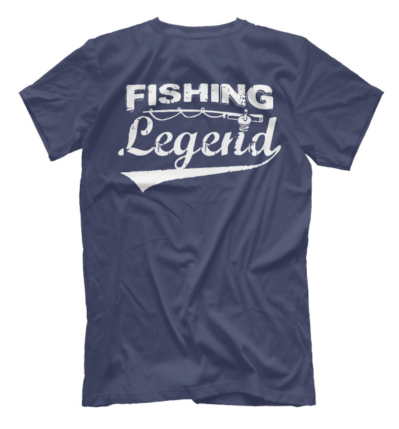 Мужская футболка с изображением Fishing legend цвета Белый