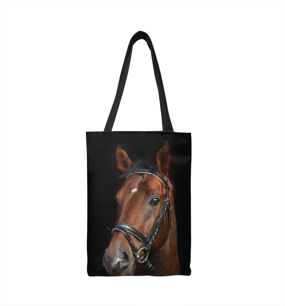 Сумка-шоппер с изображением Гнедая лошадь цвета 