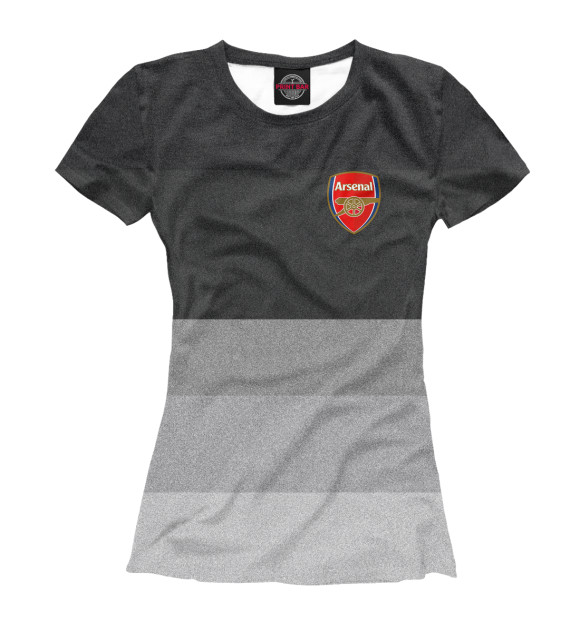 Женская футболка с изображением Арсенал цвета Белый