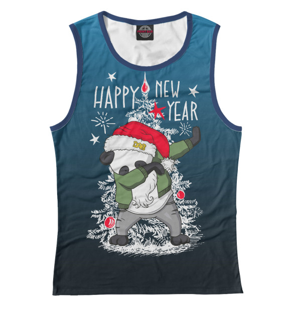 Майка для девочки с изображением Happy new year цвета Р‘РµР»С‹Р№