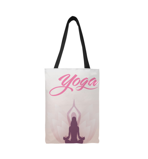 Сумка-шоппер с изображением Нежная йога цвета 
