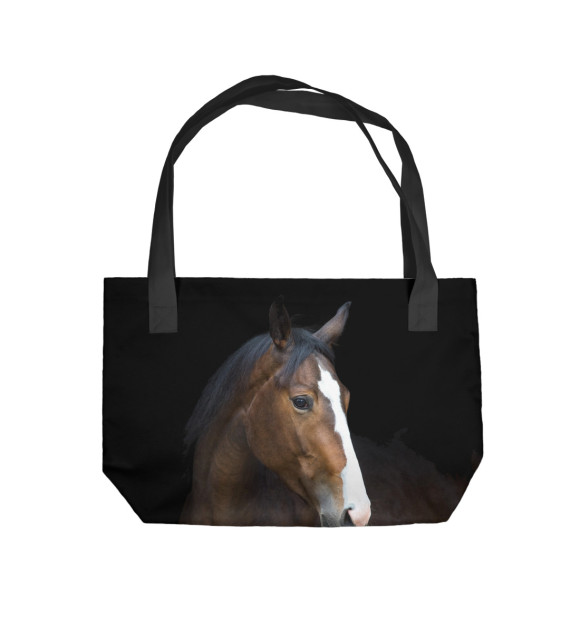 Пляжная сумка с изображением Гнедая лошадь цвета 