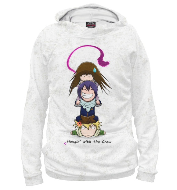 Мужское худи с притом Бездомный Бог цвета Белый Мужское худи с изображением Бездомный Бог цвета Белый