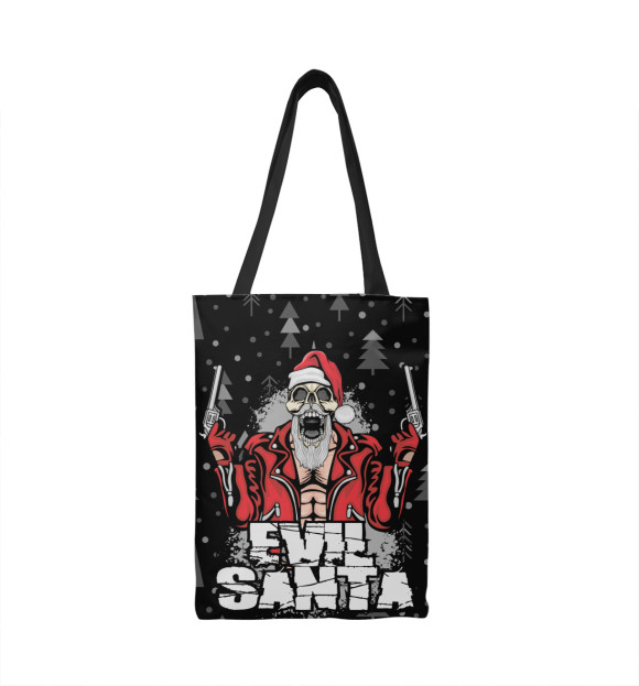 Сумка-шоппер с изображением Evil Santa цвета 