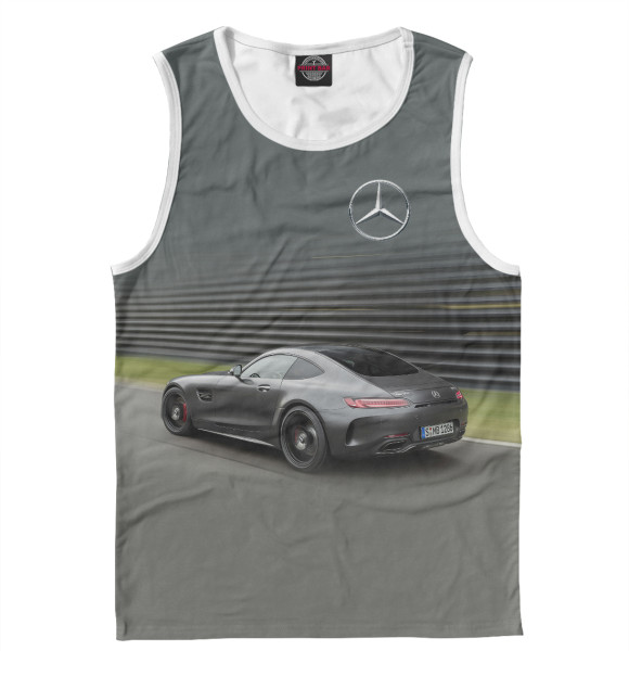 Майка для мальчика с изображением V8 Biturbo AMG Motorsport цвета Белый