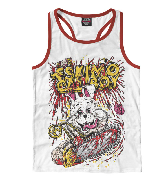 Мужская майка-борцовка с изображением Eskimo Callboy цвета Белый