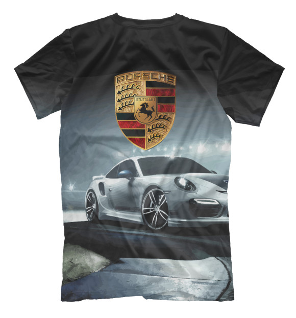 Футболка для мальчиков с изображением Porsche цвета Белый