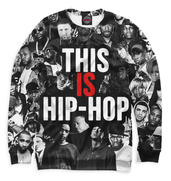 Свитшот для девочек с изображением This is Hip-Hop цвета Белый