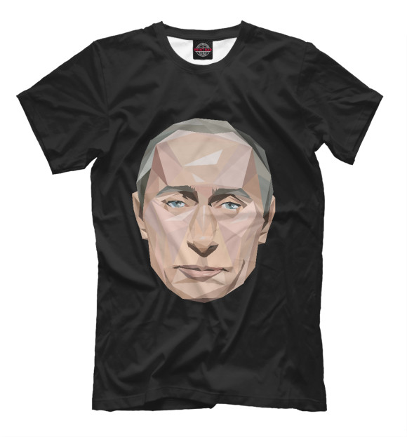 Футболка для мальчиков с изображением Путин Мозаика цвета Черный