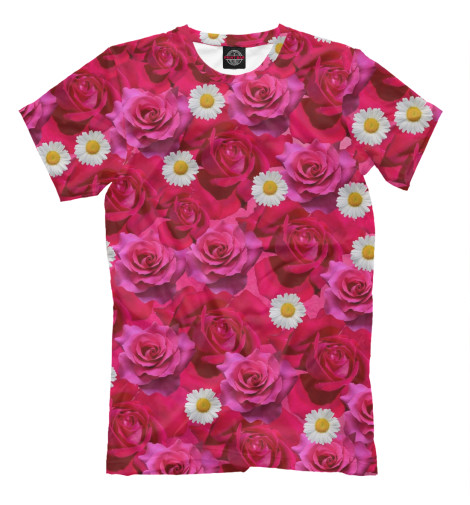 

Футболки Print Bar, Темно-розовый, Roses