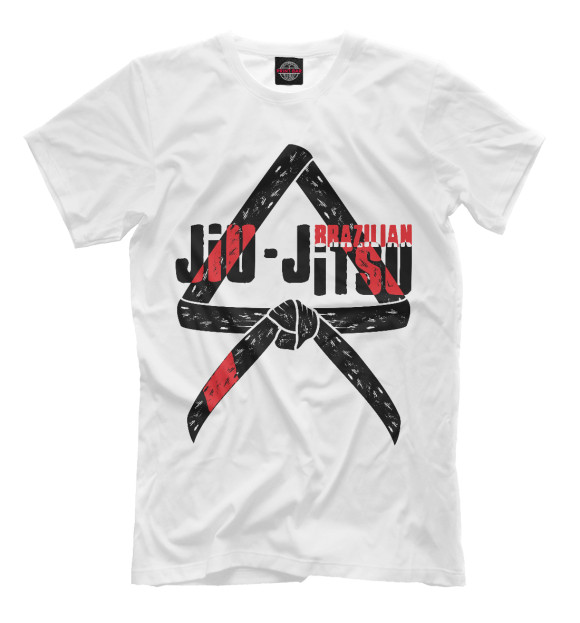 Мужская футболка с изображением Jiu-Jitsu цвета Белый