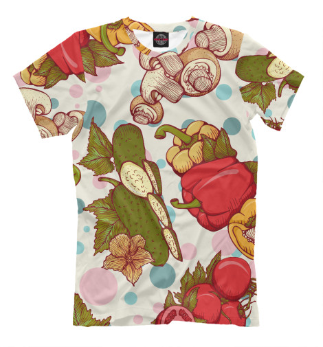 

Футболки Print Bar, Молочно-белый, Овощи