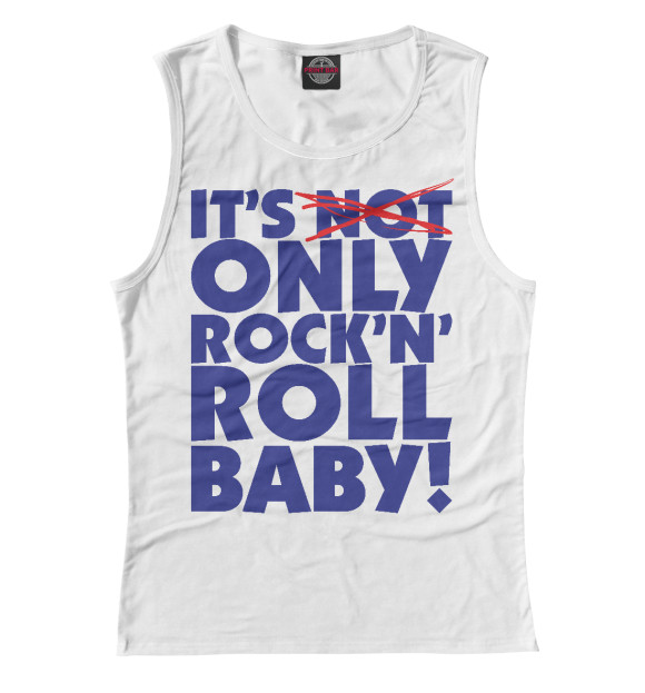 Майка для девочки с изображением Rock-n-roll цвета Белый