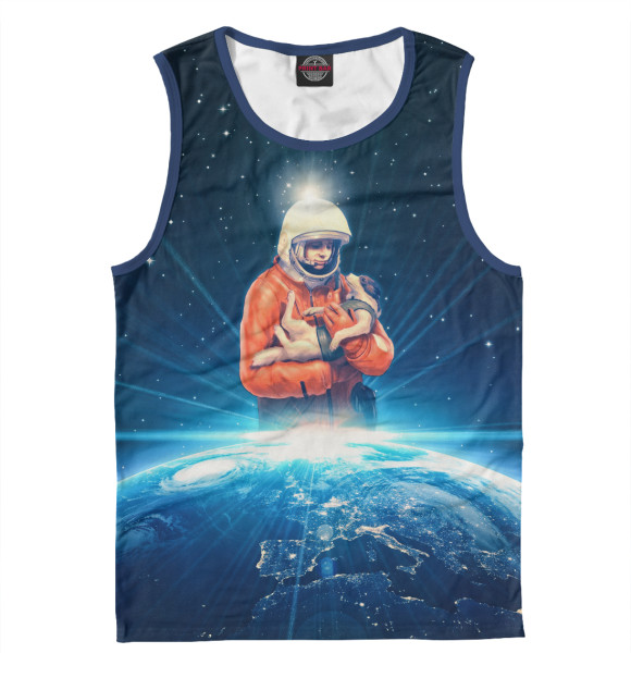 Майка для мальчика с изображением Юрий Гагарин цвета Белый