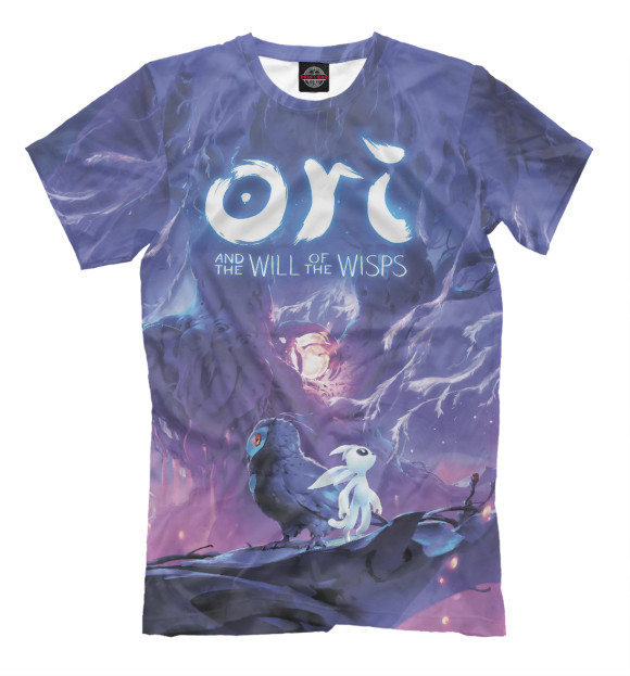 Мужская футболка с изображением Ori - And The Will Of The Wisp цвета Белый