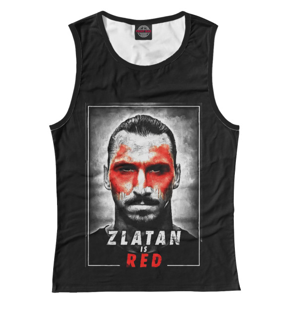 Майка для девочки с изображением Zlatan is Red цвета Белый
