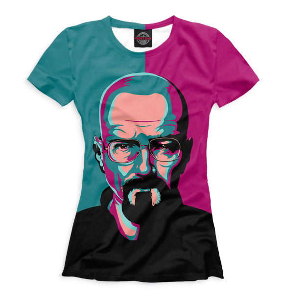 Женская футболка с изображением Хайзенберг цвета Белый