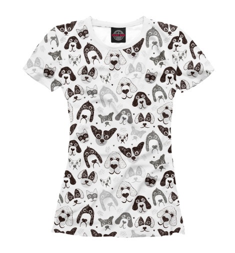 

Футболки Print Bar, Белый, Dog Party