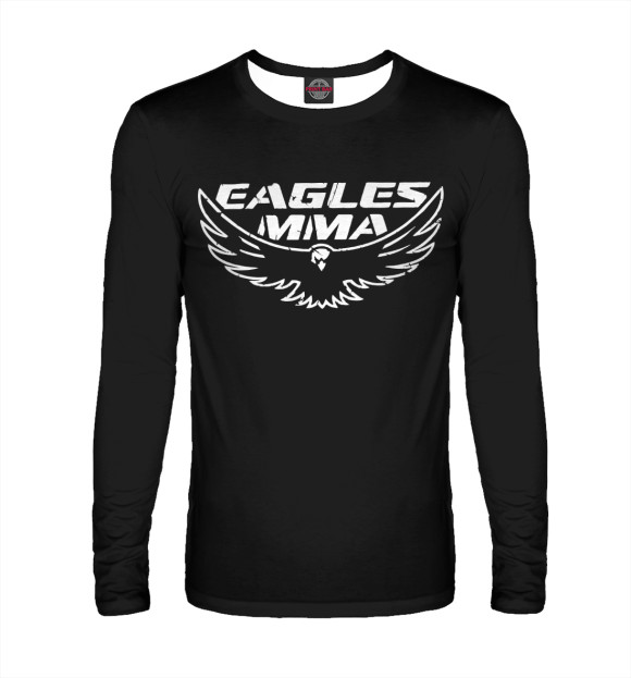 Мужской лонгслив с изображением Eagles MMA цвета Белый