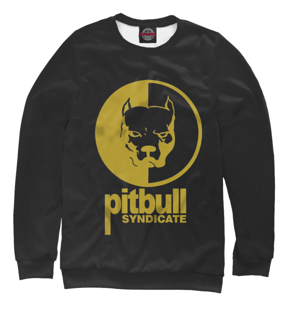 Свитшот для девочек с изображением Pitbull Syndicate цвета Белый