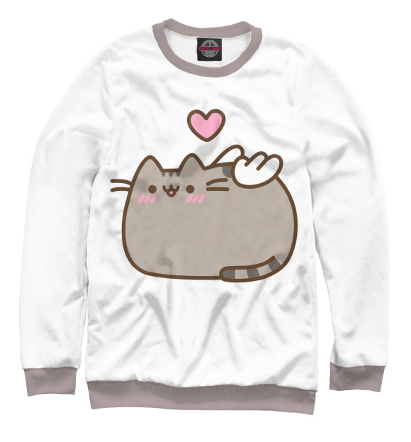 Свитшот для мальчиков с изображением love pusheen цвета Белый