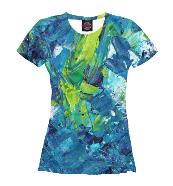 Женская футболка с изображением Art Chaos цвета Белый