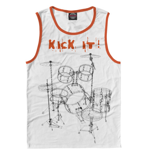 

Майки Print Bar, Белый, Kick It!