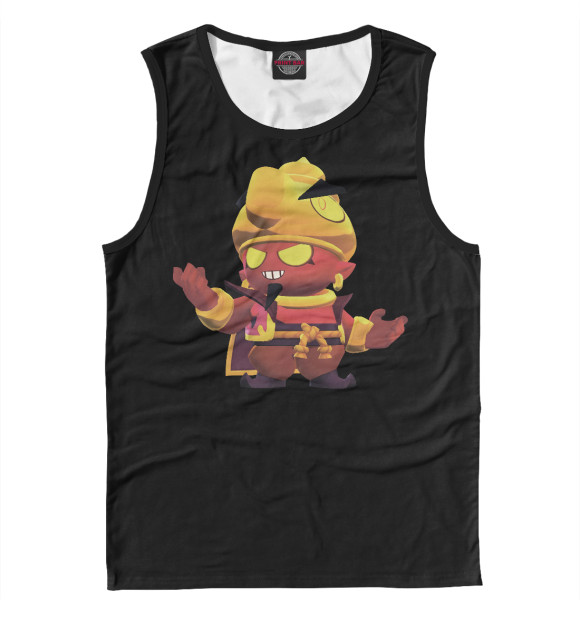 Майка для мальчика с изображением Brawl Stars ДЖИН цвета Белый