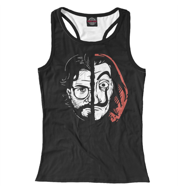 Женская майка-борцовка с изображением Профессор цвета Белый