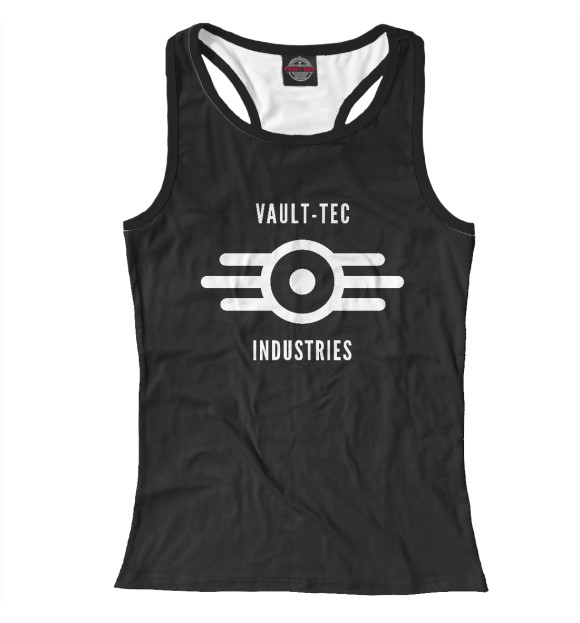 Женская майка-борцовка с изображением Vault-Tec цвета Белый