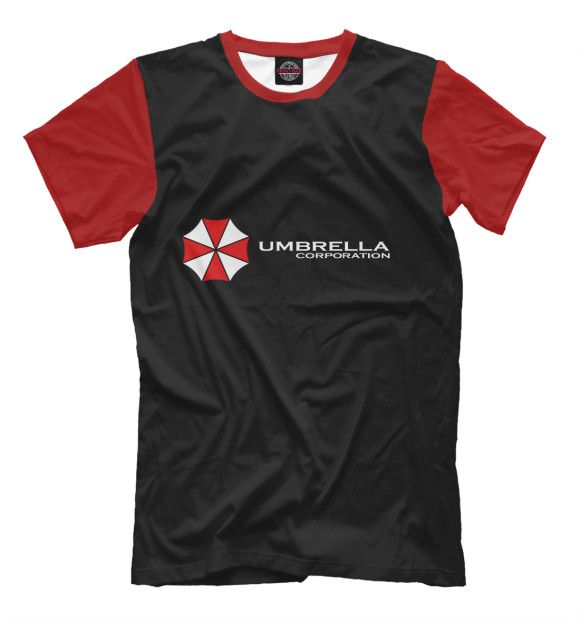 Мужская футболка с изображением Umbrella цвета Черный