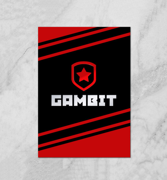 Плакат с изображением Gambit цвета Белый
