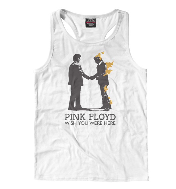 Мужская майка-борцовка с изображением Pink Floyd цвета Белый