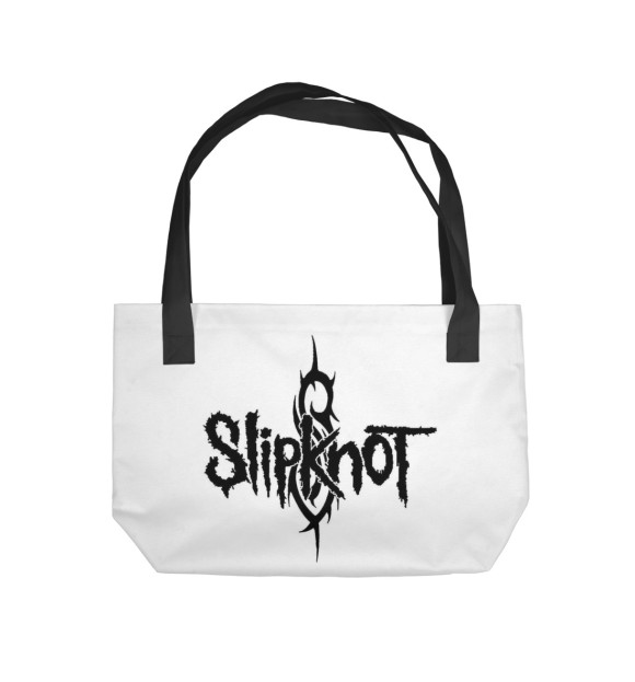 Пляжная сумка с изображением Slipknot цвета 