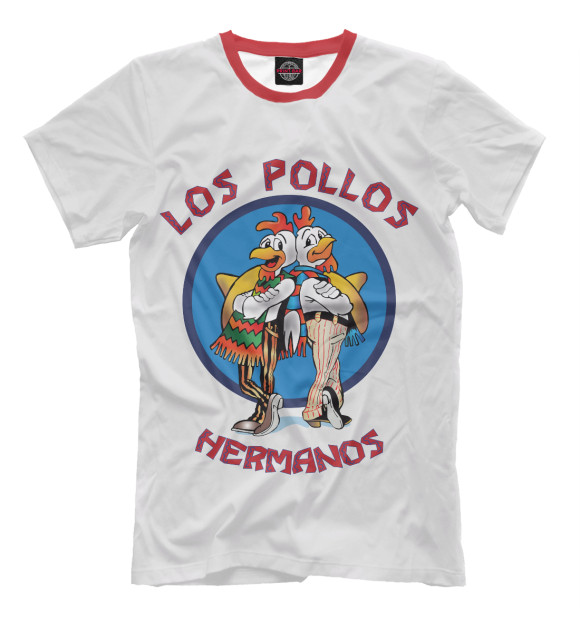 Мужская футболка с изображением Los Pollos Hermanos цвета Молочно-белый