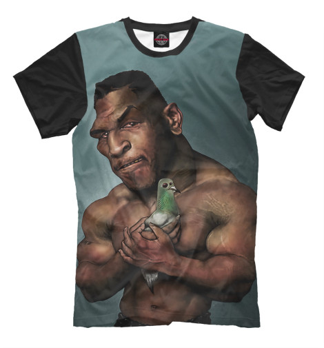 

Футболки Print Bar, Молочно-белый, Майк Тайсон