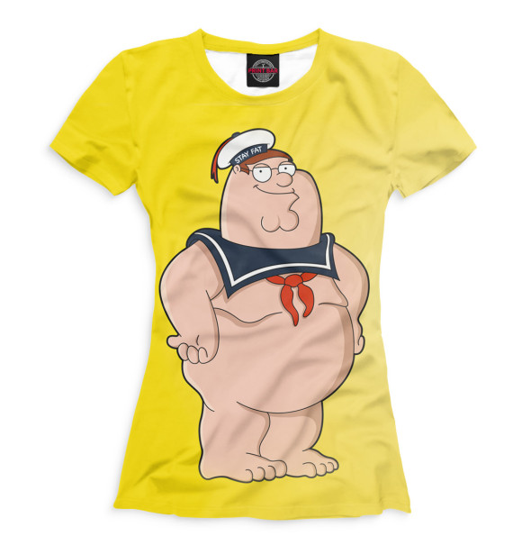 Женская футболка с изображением Питер цвета Белый