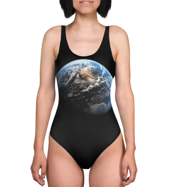 Купальник-боди с изображением Земля цвета 