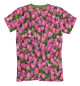 Мужская футболка Розовые тюльпаны