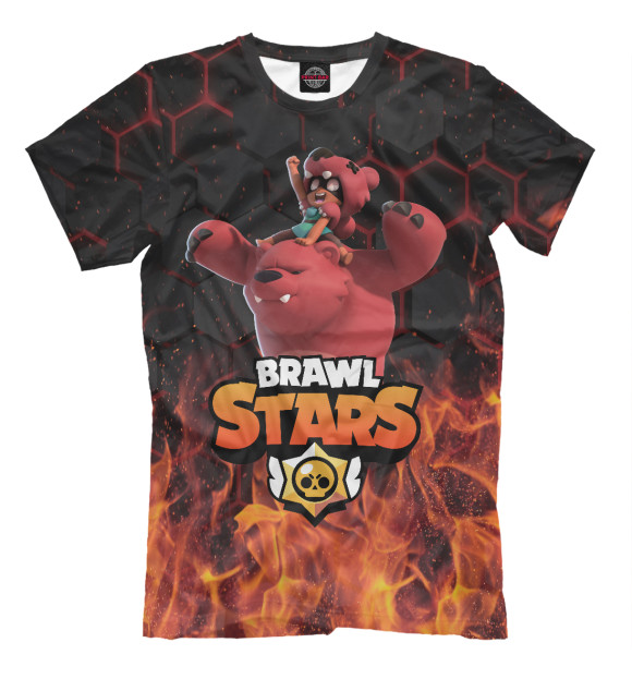 Мужская футболка с изображением Brawl Stars Nita цвета Белый