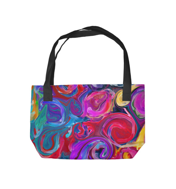 Пляжная сумка с изображением Живописные краски цвета 