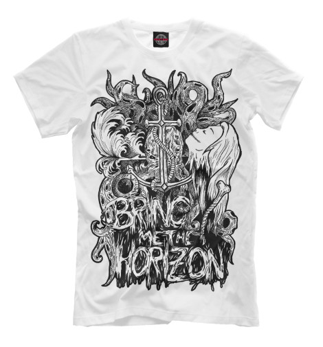 

Футболки Print Bar, Молочно-белый, Bring Me The Horizon