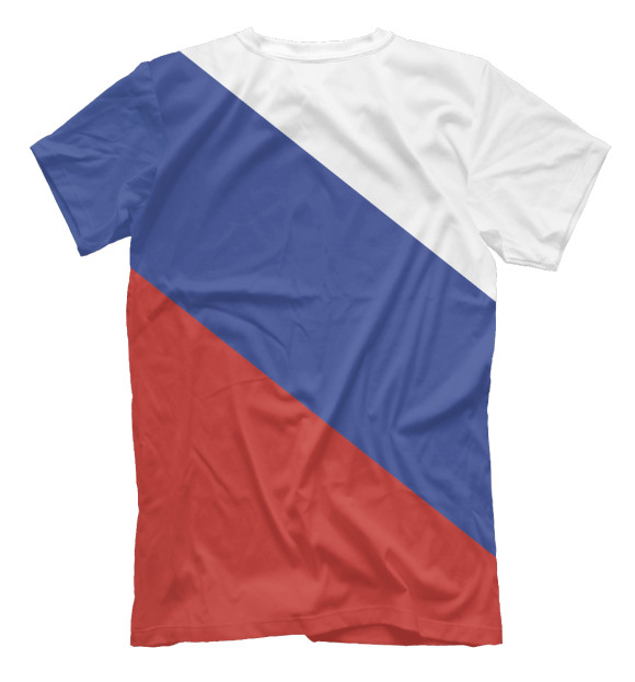Мужская футболка с изображением Триколор России цвета Белый
