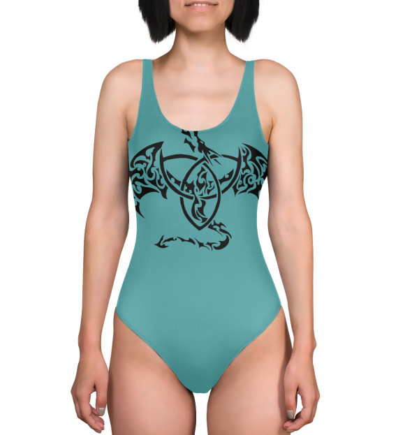 Купальник-боди с изображением Дракон цвета 