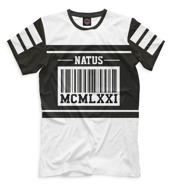 Мужская футболка с изображением MCMLXXI — 1971 цвета Молочно-белый